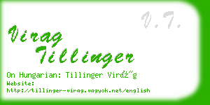virag tillinger business card